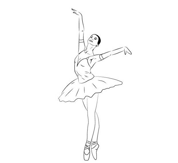 Рисунки балерин для срисовки