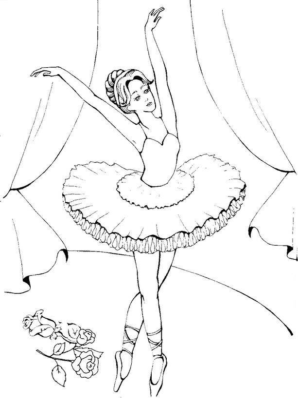 Балерина раскраска для девочек распечатать бесплатно