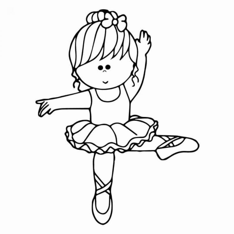 Раскраски Балерина для детей 