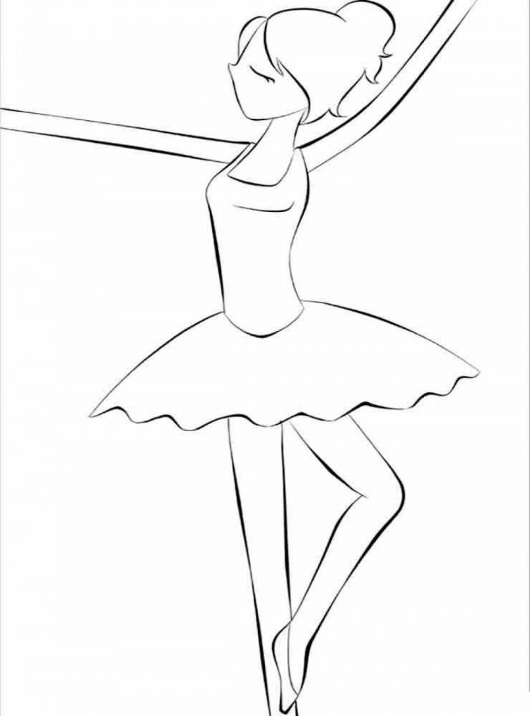 Раскраски Балерина для детей 
