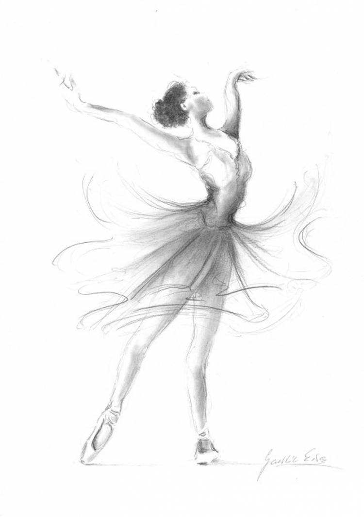 Рисунок балерины карандашом
