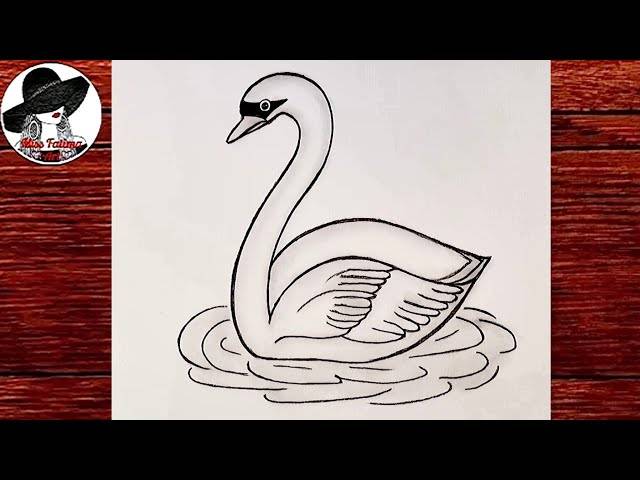 Как Нарисовать Лебедя Очень Легко за