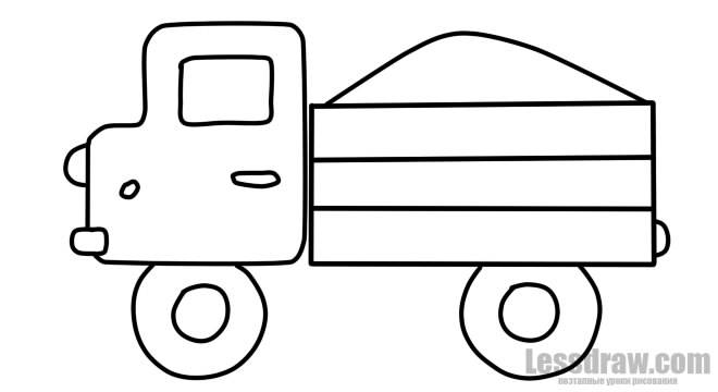 Как нарисовать грузовик ребенку