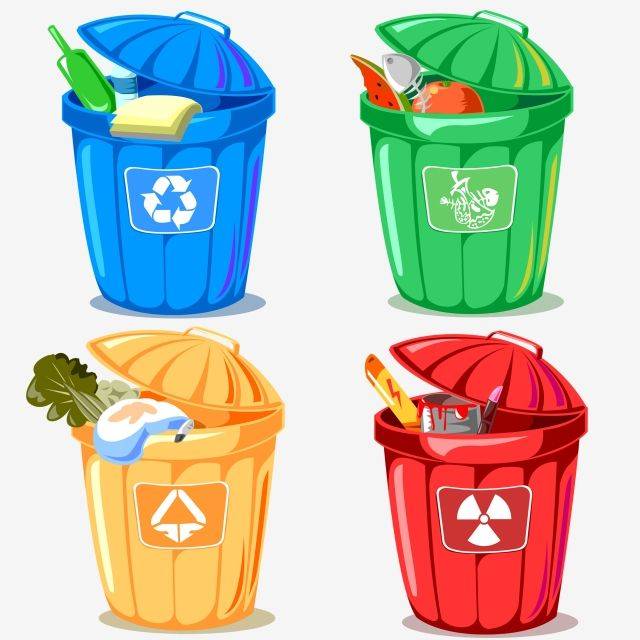 мусорное ведро охраны окружающей среды мультфильм мусорный бак PNG , мусор, экологический мусорный бак, экологическая тема PNG картинки и пнг PSD рисунок для бе…