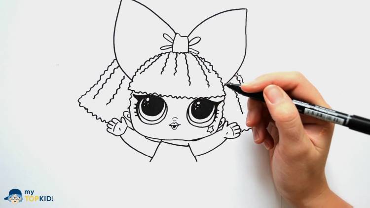 Куклы ЛОЛ для срисовки карандашом