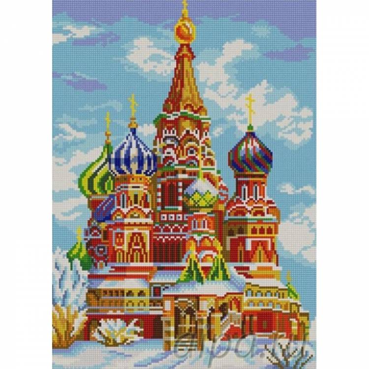 Храм Василия Блаженного Ткань с рисунком для вышивки Конек по доступным ценам в Москве, Санкт-Петербурге и других городах