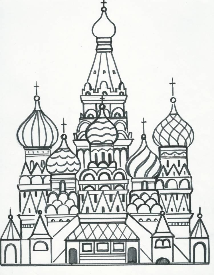 Покровский собор рисунок