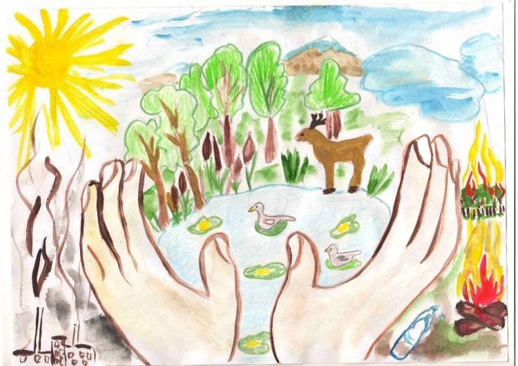 Рисунки по защите природы для детей