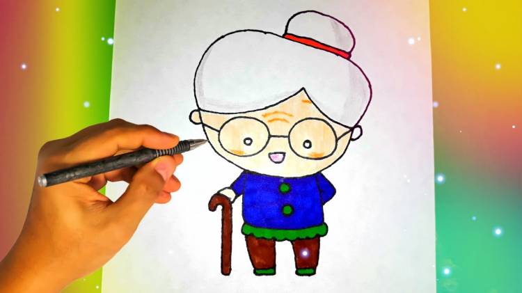 Как легко и красиво нарисовать БАБУШКУ? How to draw a grandmother