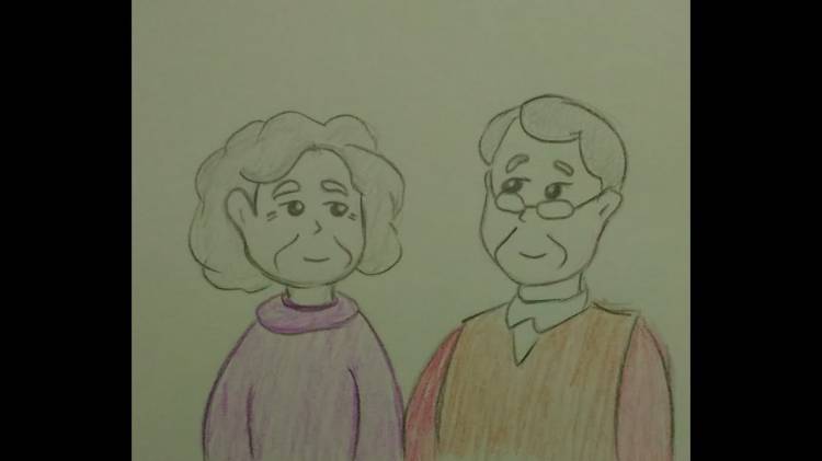 Как нарисовать бабушку и дедушку