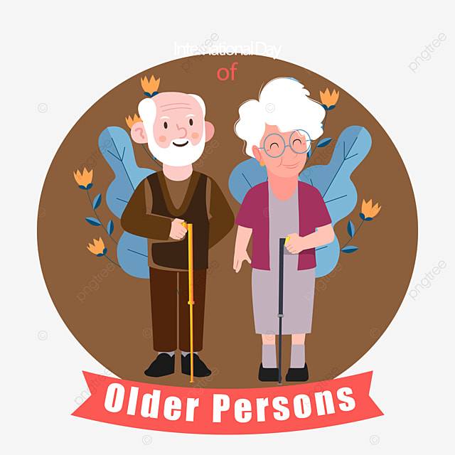 Международный день пожилых людей Png вектор PNG , День старости празднован на, Всемирные старейшины день