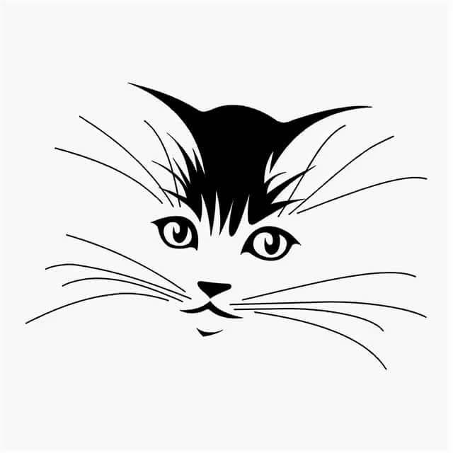кошка мордочка рисунок