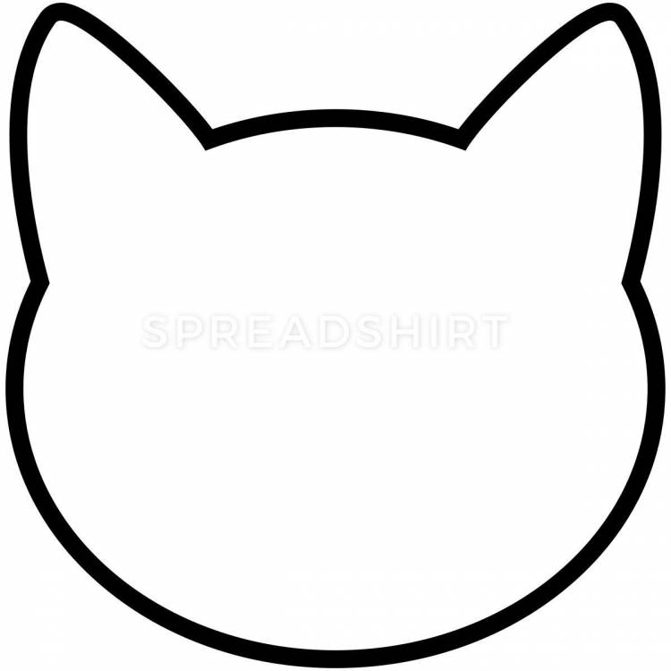 Мордочка кошки рисунок шаблон для аппликации