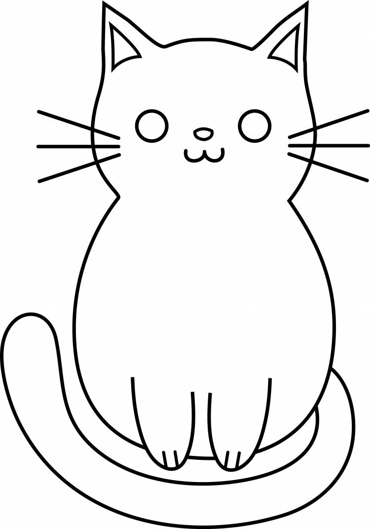 Шаблон кота для рисования