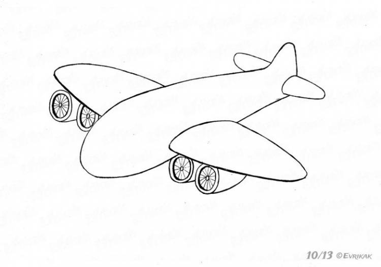 Как нарисовать самолет поэтапно карандашом 