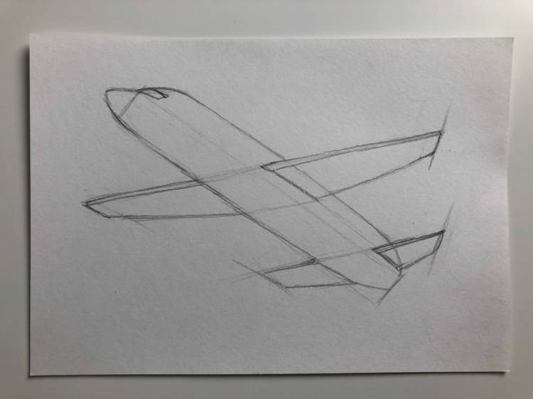 Как нарисовать самолет карандашом поэтапно
