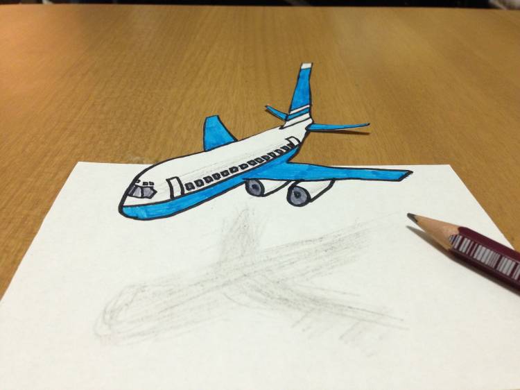 Легкие рисунки самолета для срисовки