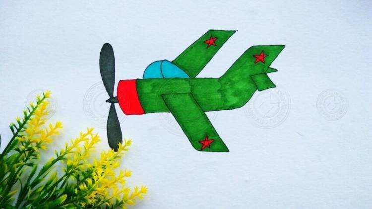 Как нарисовать военный самолет карандашом поэтапно