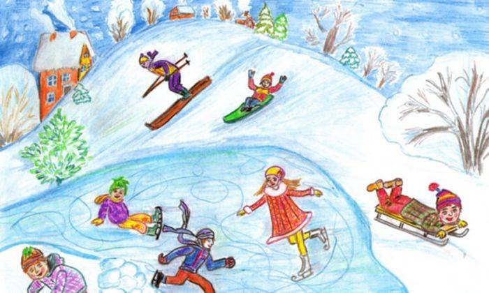 Зимние виды спорта для детей детского сада в картинках