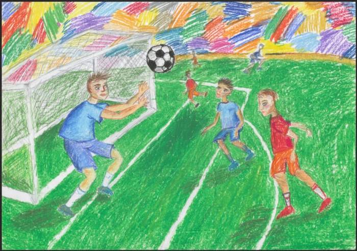 Детские рисунки на тему виды спорта