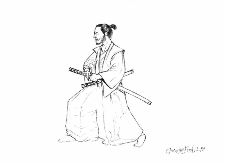 Как нарисовать самурая