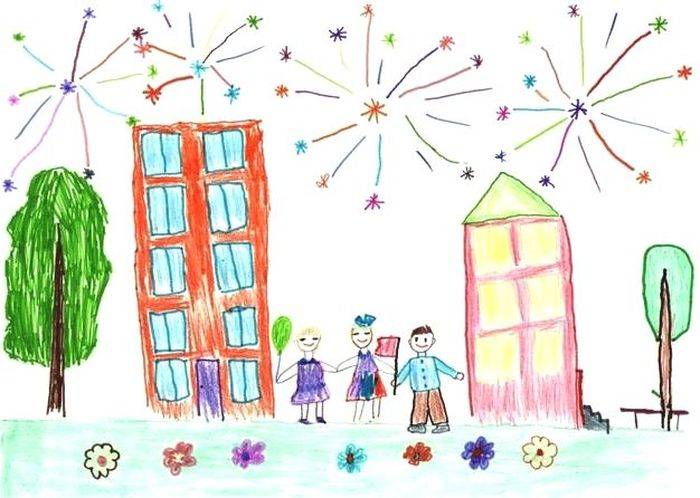 Детские рисунки ко дню города