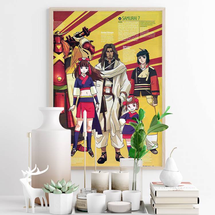 Японские Аниме Плакаты для рисования самурайского