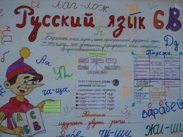 Плакат на тему русский язык и литература рисунок 