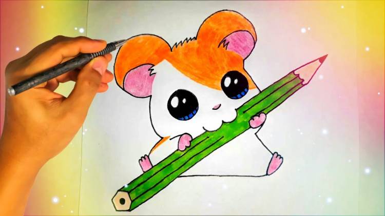 Как нарисовать милого хомячка? Лёгкие рисунки для детей