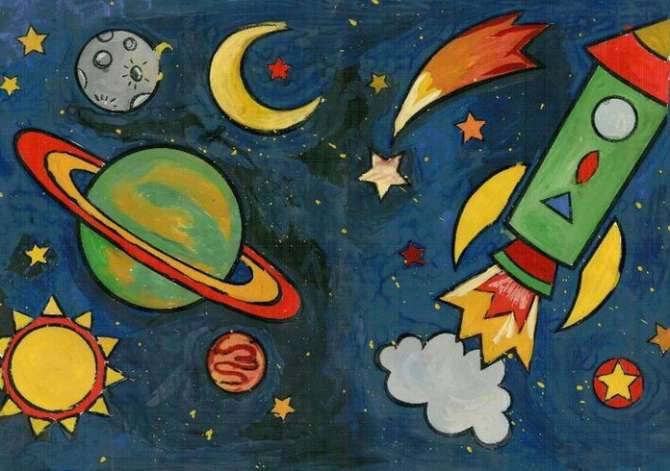 Детские рисунки на тему космоса для детей любого возраста