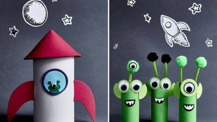 простых поделок для детей на тему Космос для детского сада