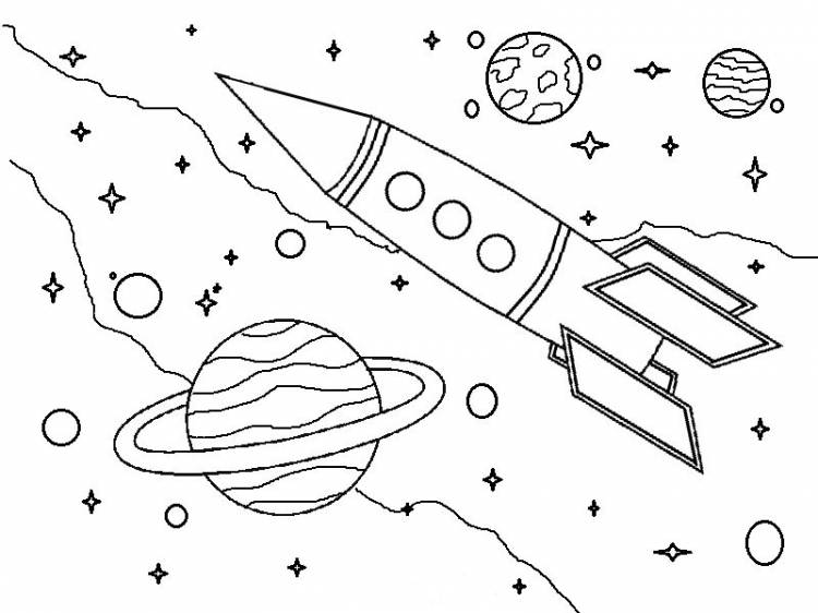 Рисунок в садик на тему космос