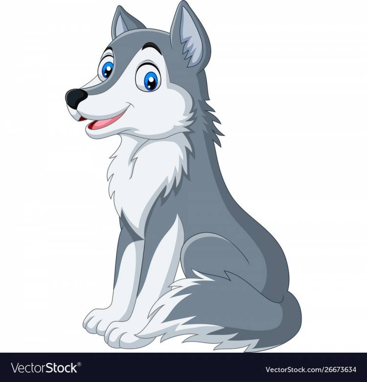 Рисунок волк детский