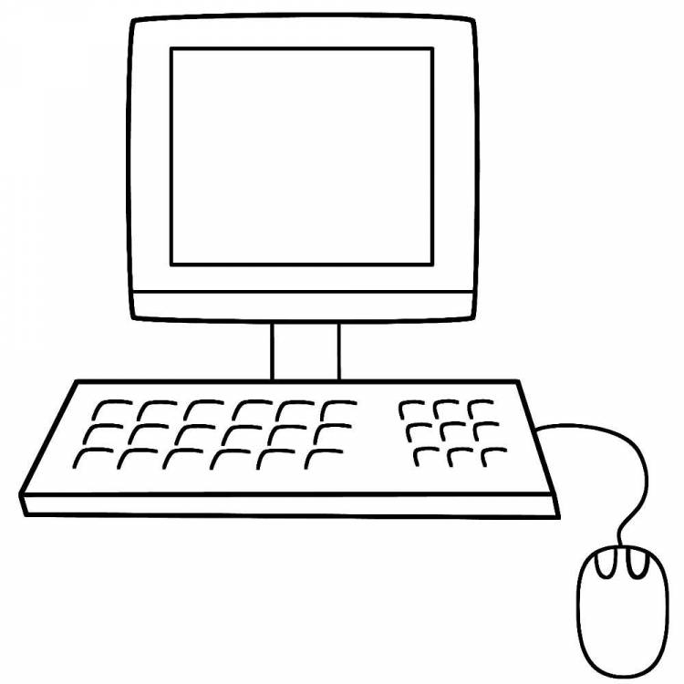 Рисунок компьютера для детей