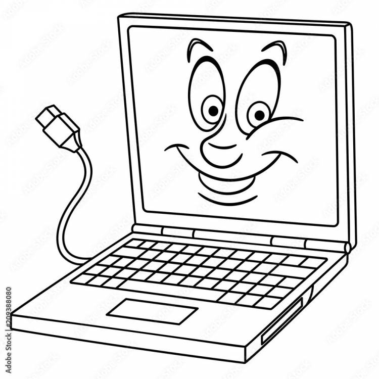 Рисунок компьютера для детей