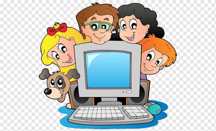 Компьютерный мультфильм, компьютер, ребенок, компьютер, связи с общественностью png