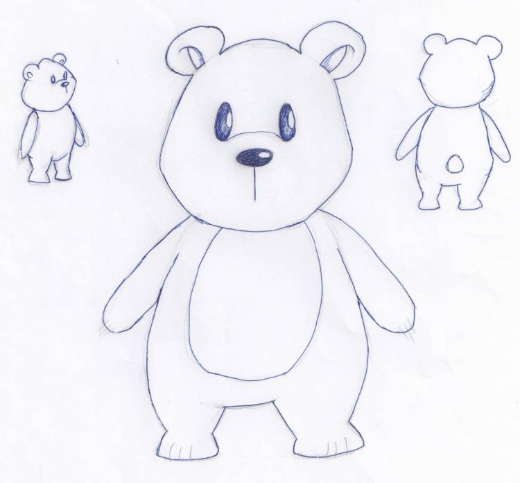 Медведь рисунок легкий для детей