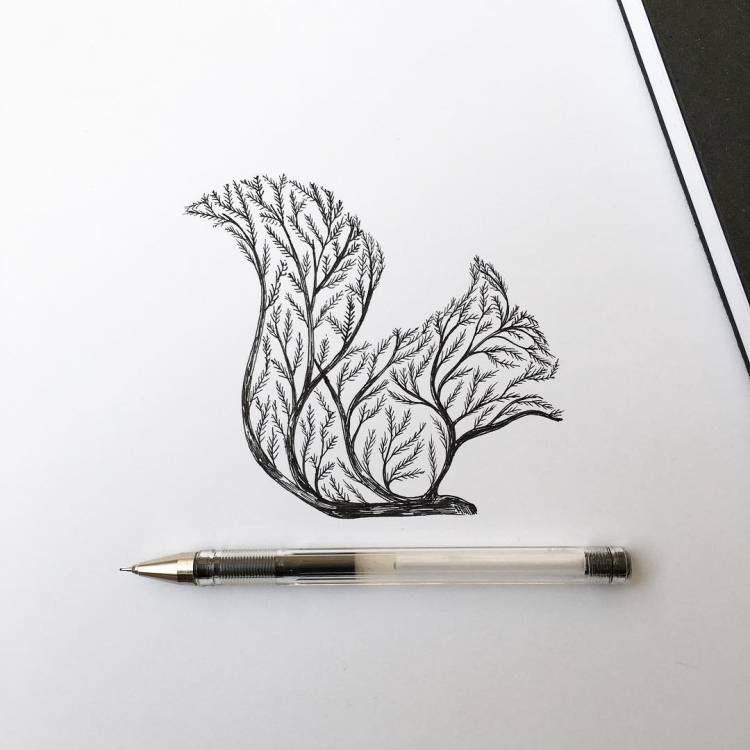 Красивый и легкий рисунок ручкой