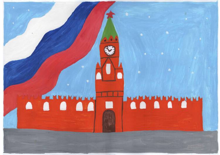 Рисунок кремль для детей карандашом