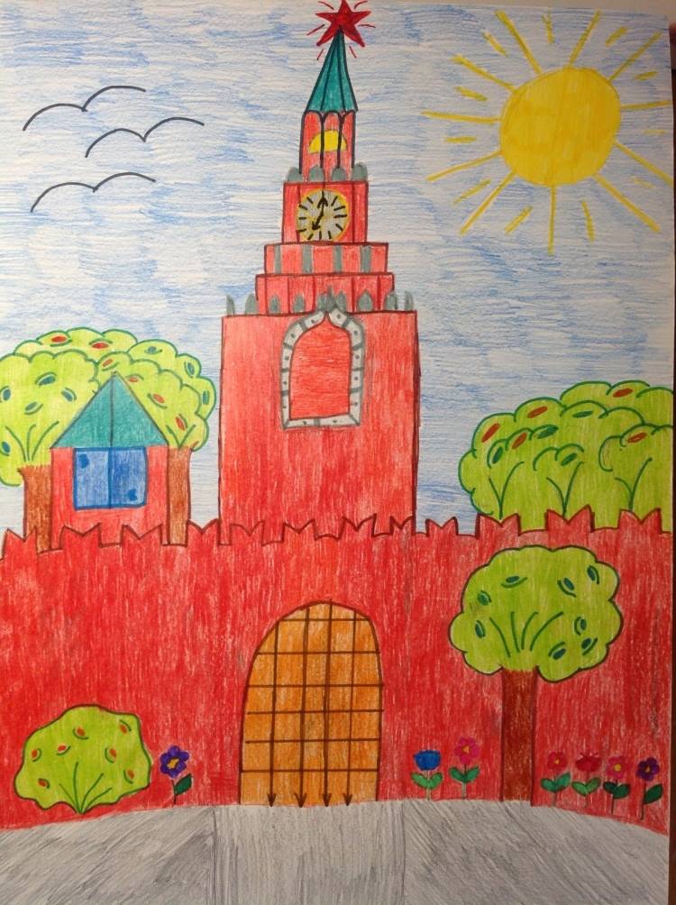 Детский рисунок кремль