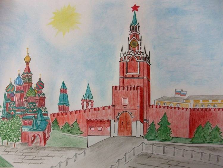Кремль рисунок простой