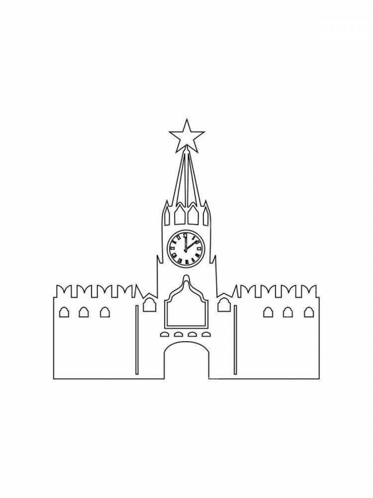 Башни кремля раскраска для детей