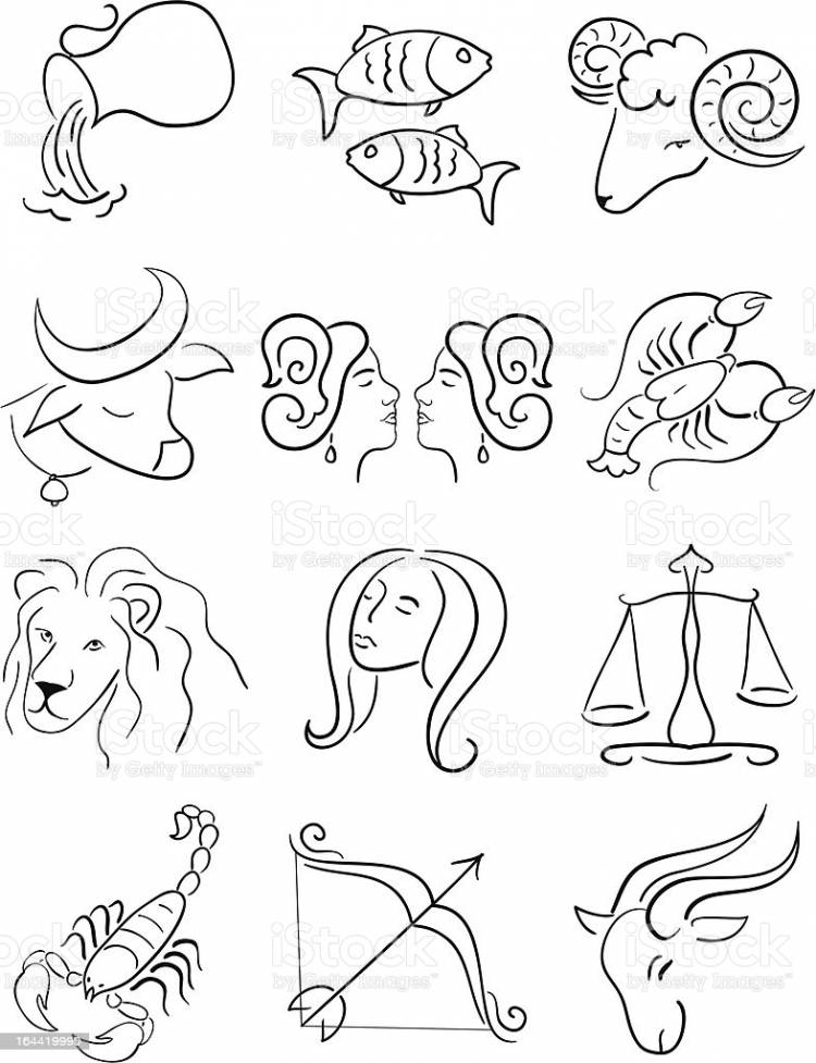 Знаки зодиака рисунки карандашом