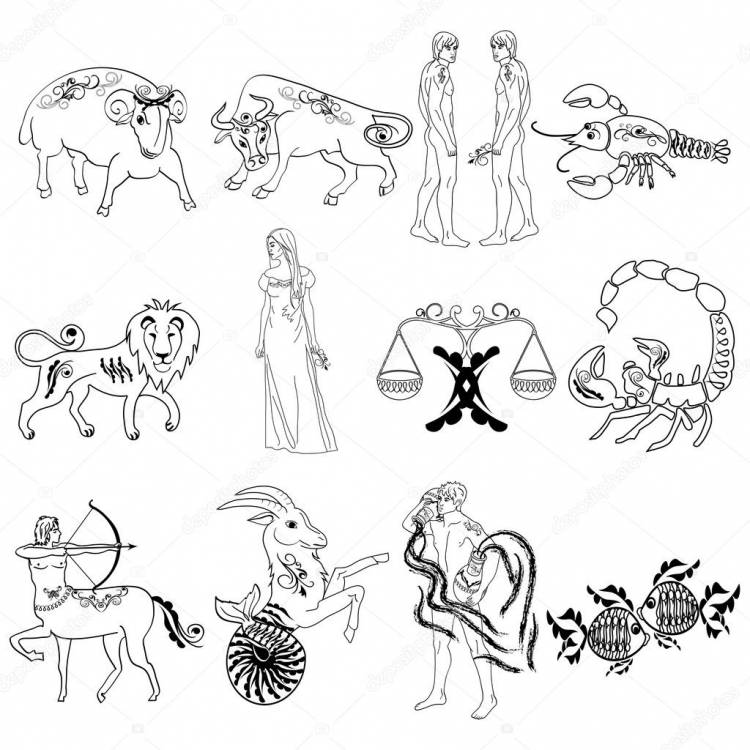 Рисунки для срисовки карандашом знаки зодиака