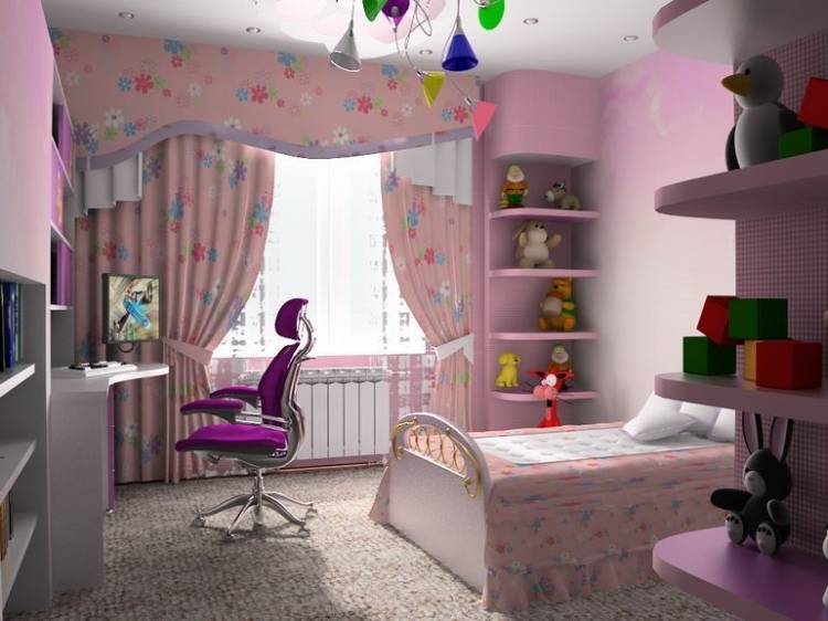 Дизайн детской комнаты для девочеки