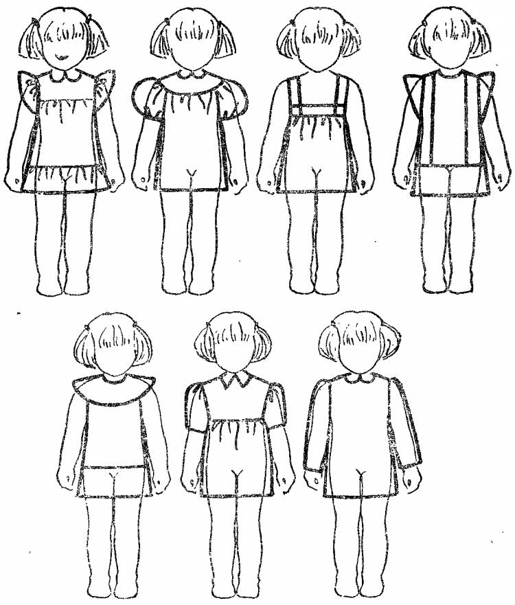 Эскизы детей в одежде