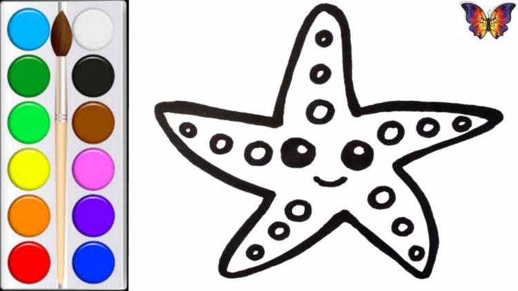 How to draw a SEA STAR