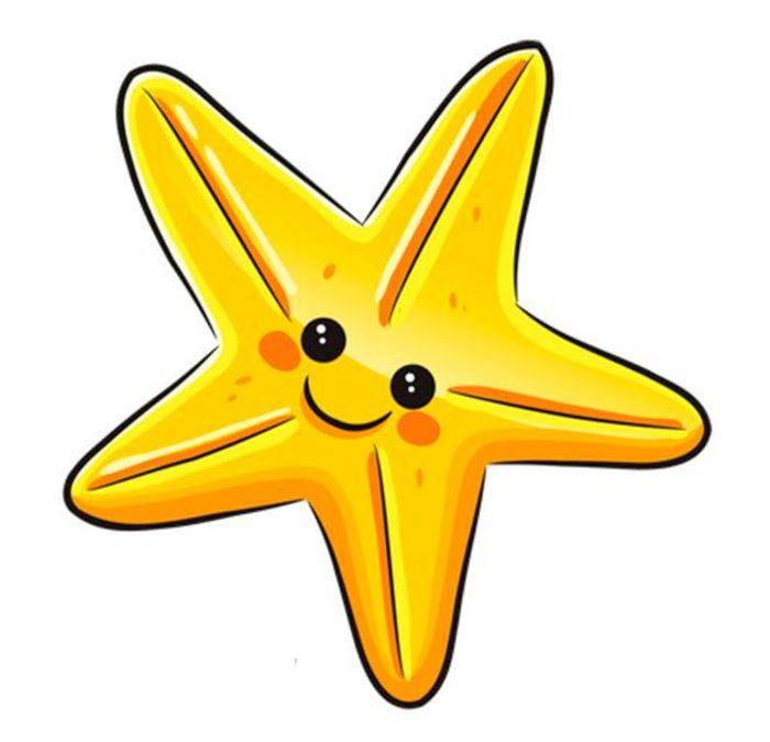 Морская звезда картинки для детей в детский сад и в школу