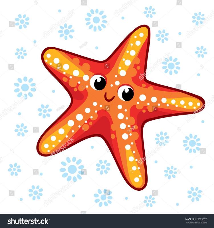 Морская звезда рисунок для детей