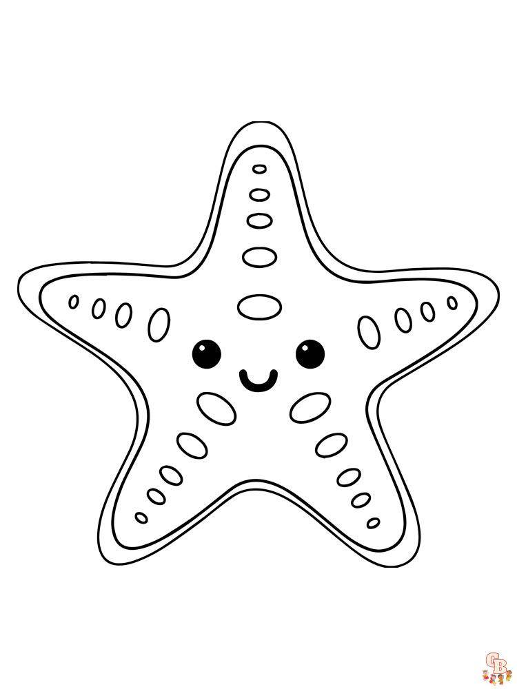 Раскраски морские звезды бесплатно для печати